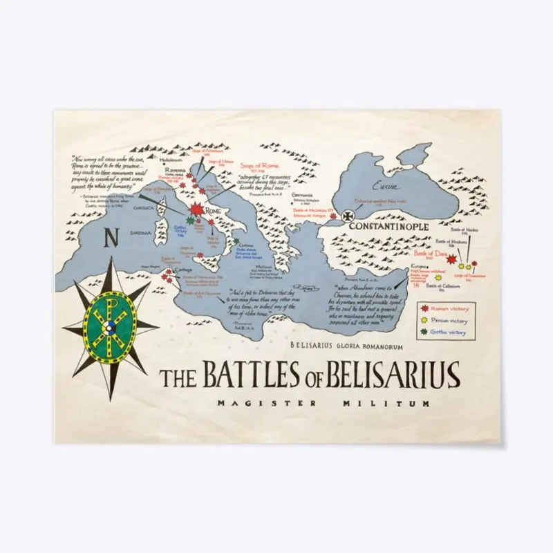 The Battles of Belisarius map poster